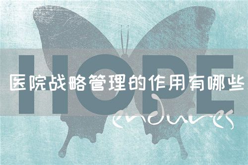 醫(yī)院戰(zhàn)略管理的作用有哪些(圖1) 醫(yī)院戰(zhàn)略管理的作用有哪些(圖1)