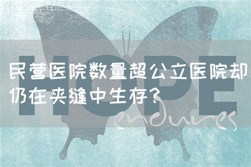 民營醫(yī)院數(shù)量超公立醫(yī)院卻仍在夾縫中生存？(圖1)