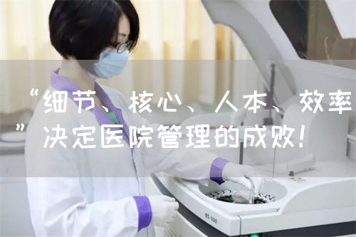 “細節(jié)、核心、人本、效率”決定醫(yī)院管理的成?。?圖1)