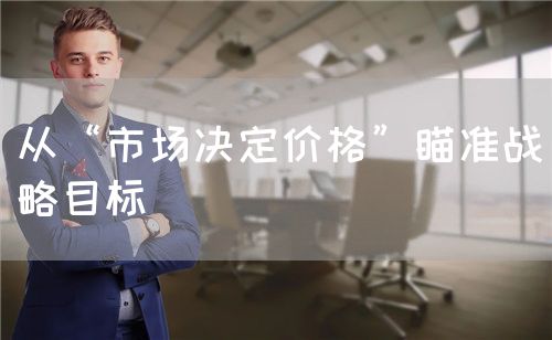 從“市場決定價格”瞄準(zhǔn)戰(zhàn)略目標(biāo)(圖1)