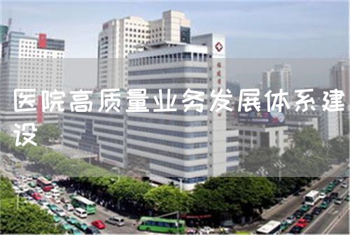 醫(yī)院高質(zhì)量業(yè)務(wù)發(fā)展體系建設(shè)(圖1)